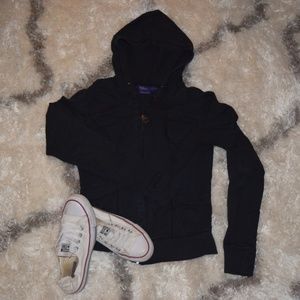 Miley Cyrus Black long sleeve zip sweatshirt